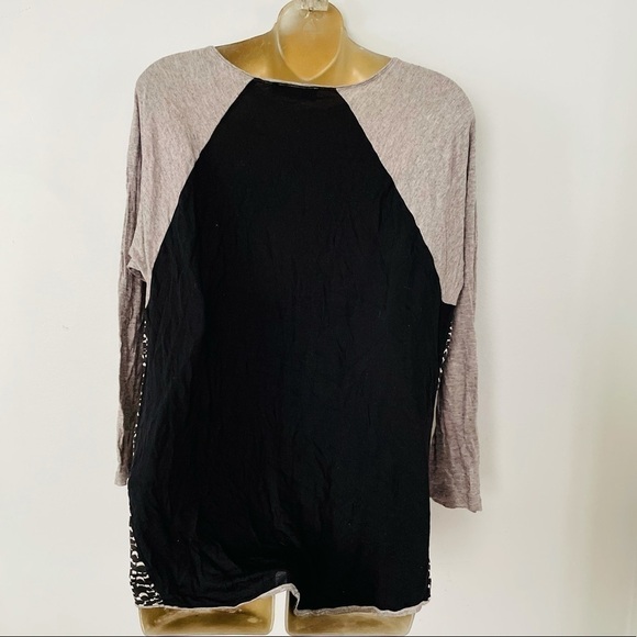 Zara black grey long sleeve top - Picture 2 of 3